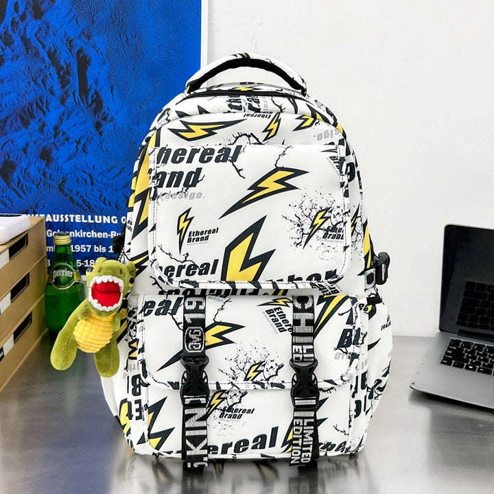 Graphic Print Multi-Pocket Backpack Stornfield