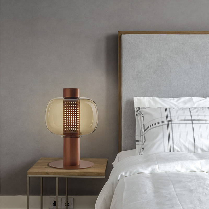 Artistic Table Lamp with Elegant Glass Shade