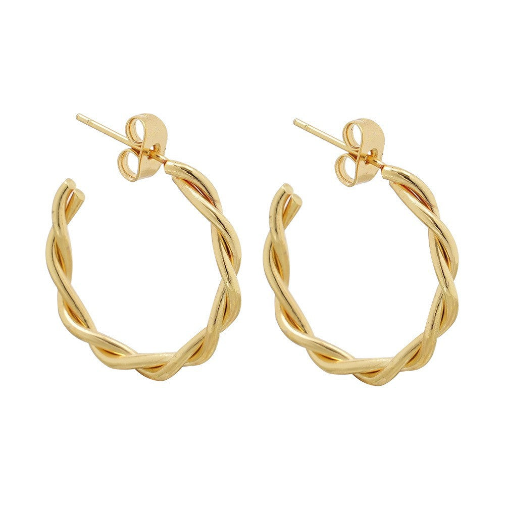 Sleek Curved Huggie Earrings Stornfield