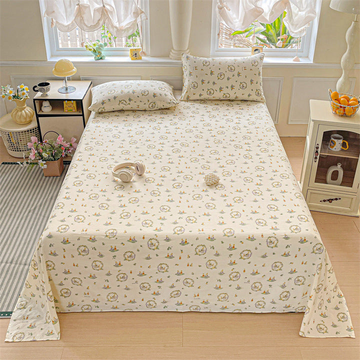 Cartoon-Themed Fitted Bed Sheet Set