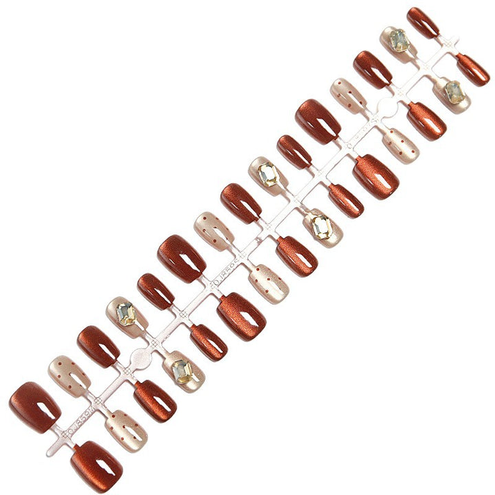 Acrylic nail set with elegant ombre designs and sparkling accents Stornfield