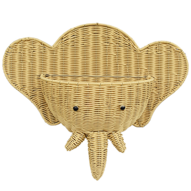 Decorative Elephant-Shaped Wall Basket Stornfield