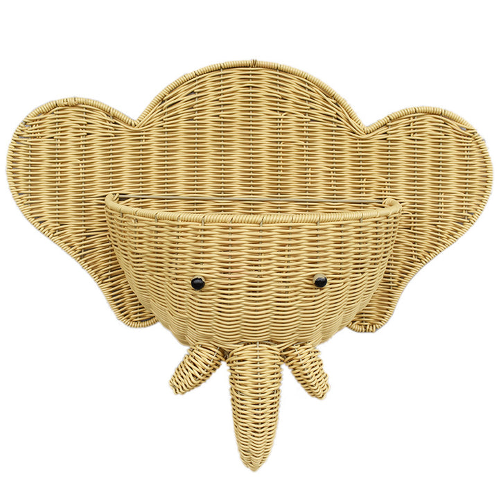 Decorative Elephant-Shaped Wall Basket Stornfield