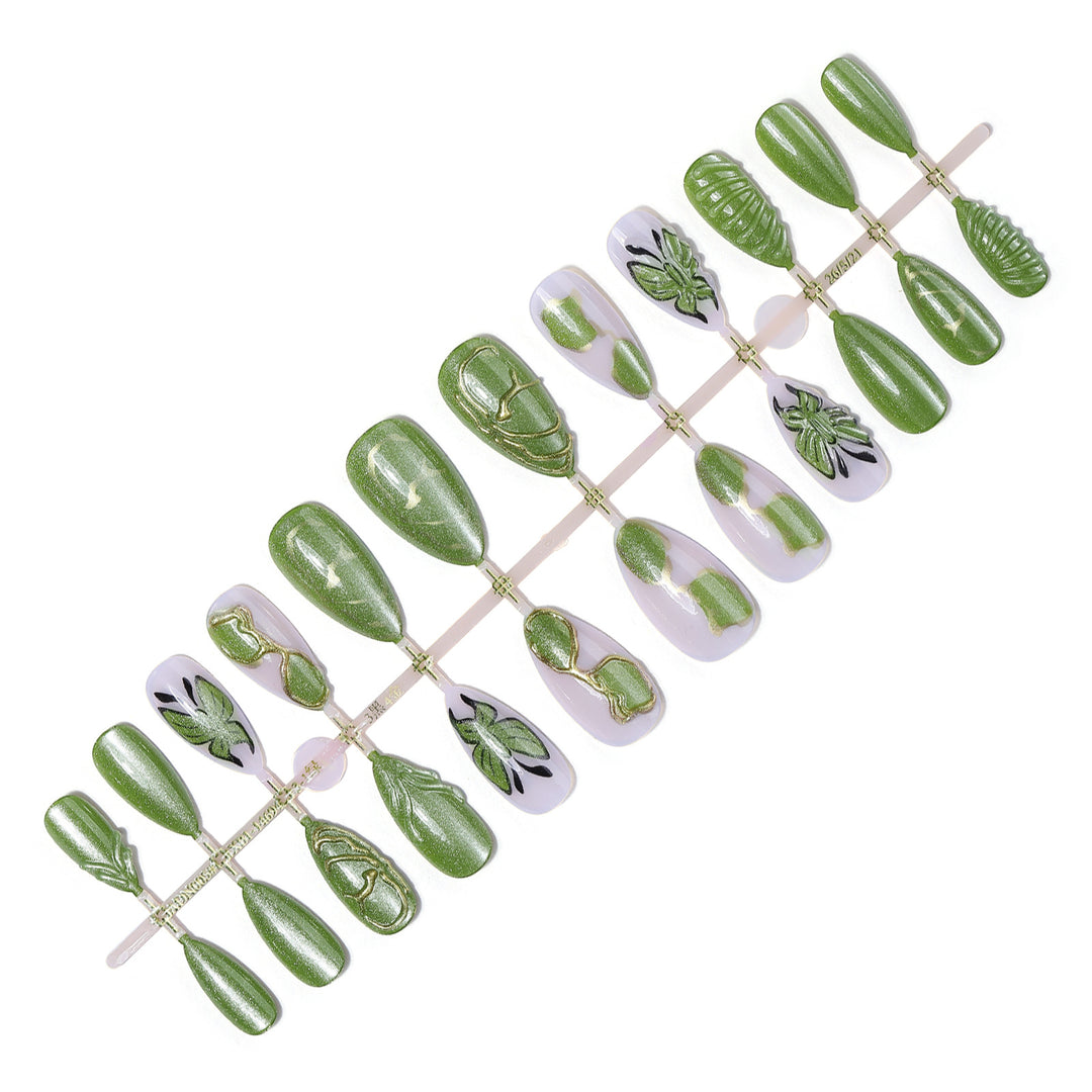 Creative Nail Art Set with Insect and Leaf Patterns Stornfield