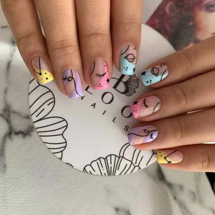 Art nail set with artistic motifs Stornfield