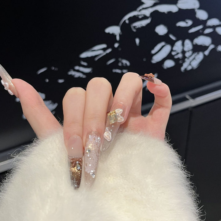 Glamorous Artistic Press-On Nail Extensions Stornfield