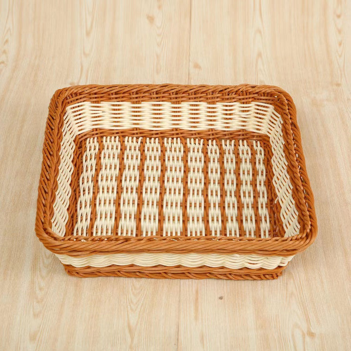 Women rectangular woven storage basket Stornfield