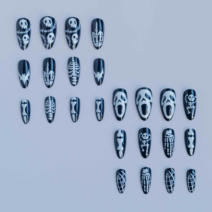 Gothic-Themed Press-On Nail Art Set Stornfield 1790727346