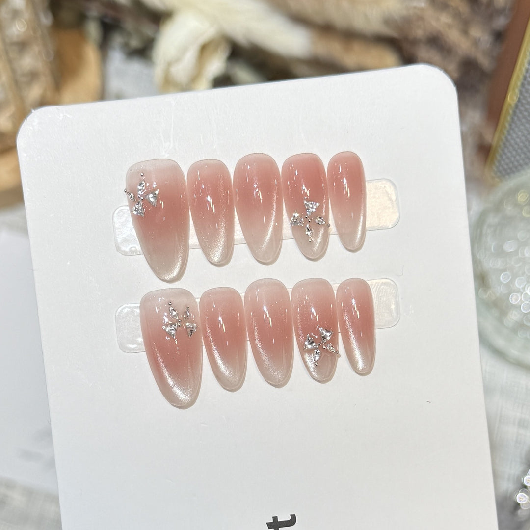 Ombre Glitter Press-On Nail Art Set Stornfield