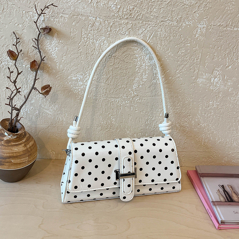 Polka Dot Structured Evening Handbag