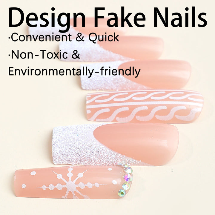 Artificial nail set with festive designs Stornfield