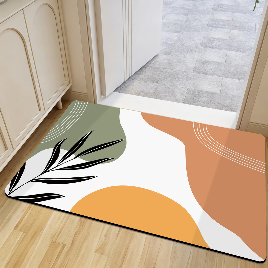 Cheerful Floral Design Indoor Area Mat Stornfield