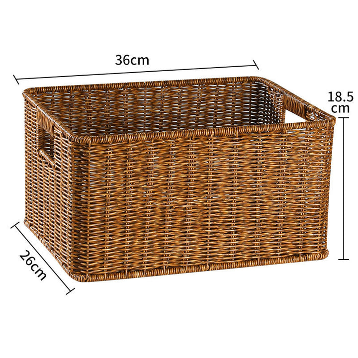 Handcrafted Rectangular Wicker Storage Bin Stornfield