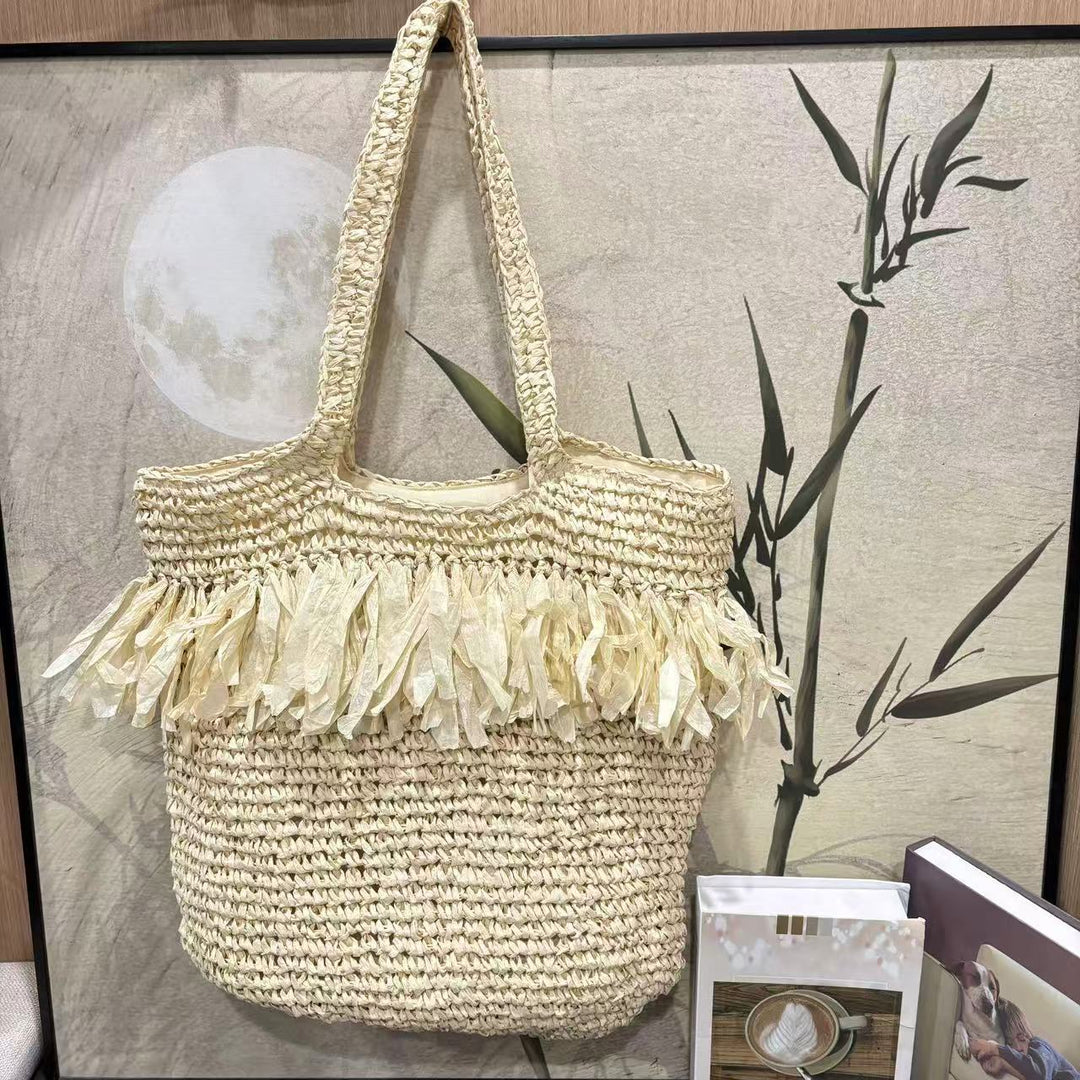 Large tote bag with fringed details Stornfield