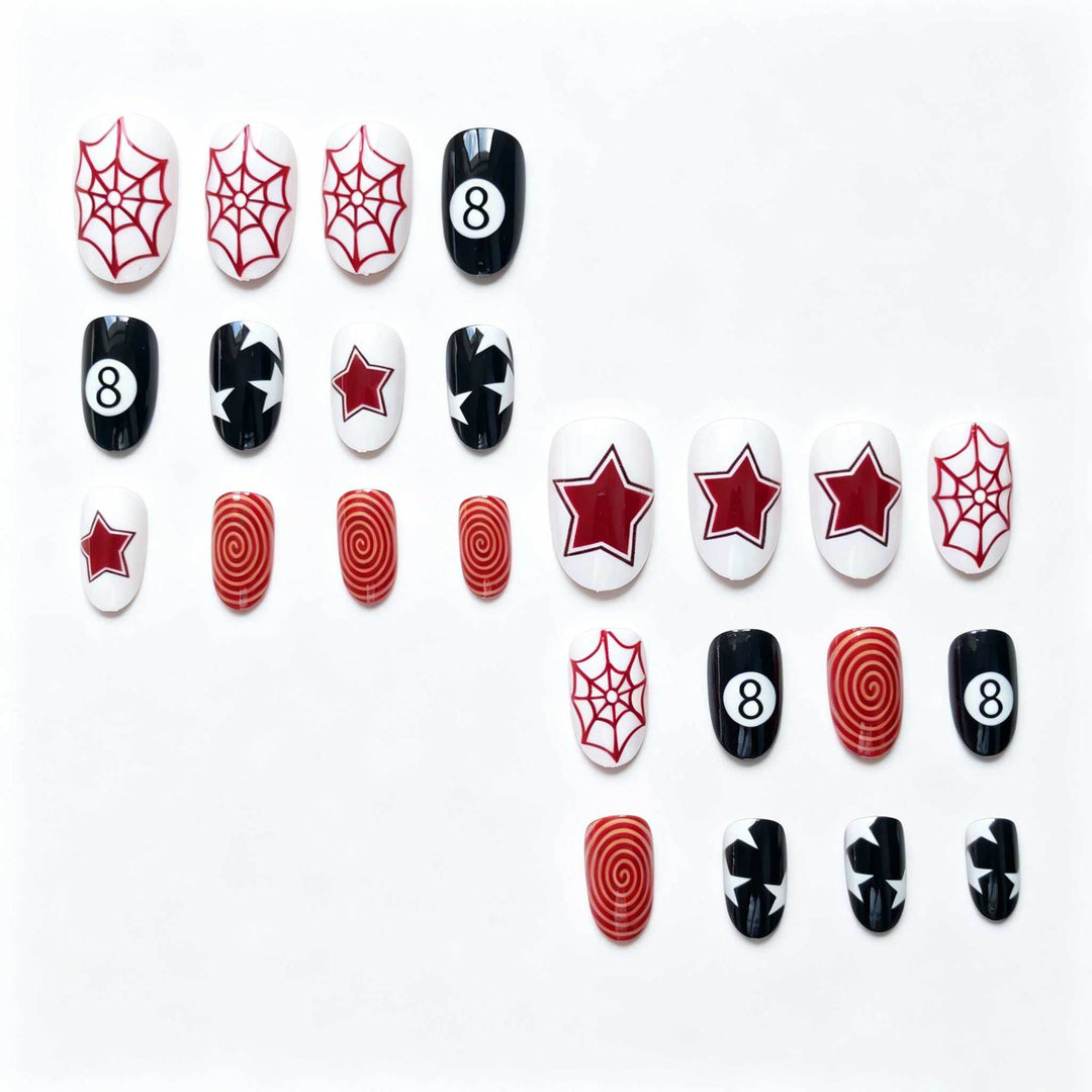 Artistic Spider and Star Nail Art Kit