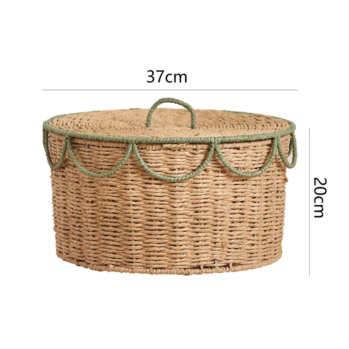 Storage basket with lid and handles Stornfield