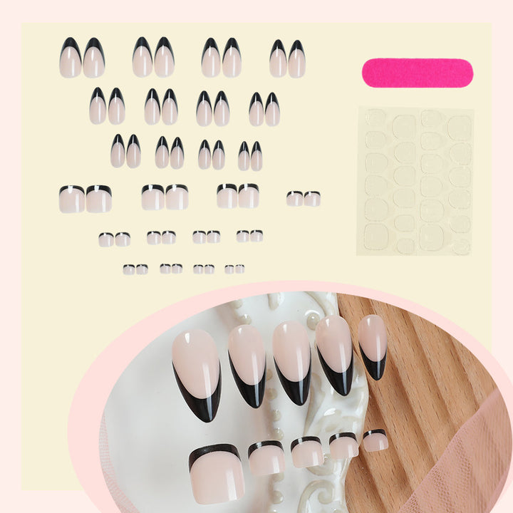 Stylish Press-On Nail Art Set with Elegant Design Stornfield