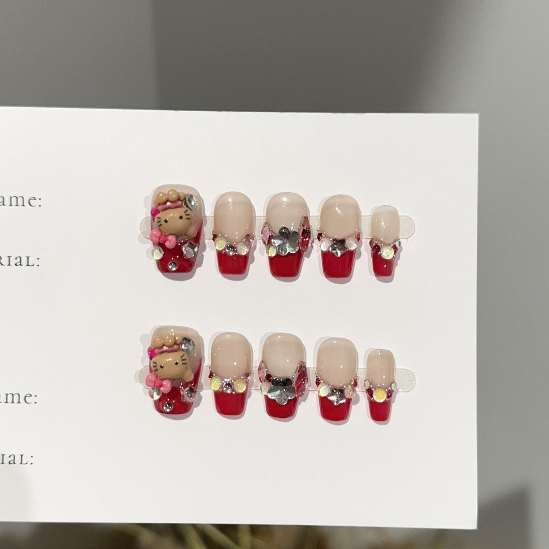 Decorative Press-On Nail Art Set