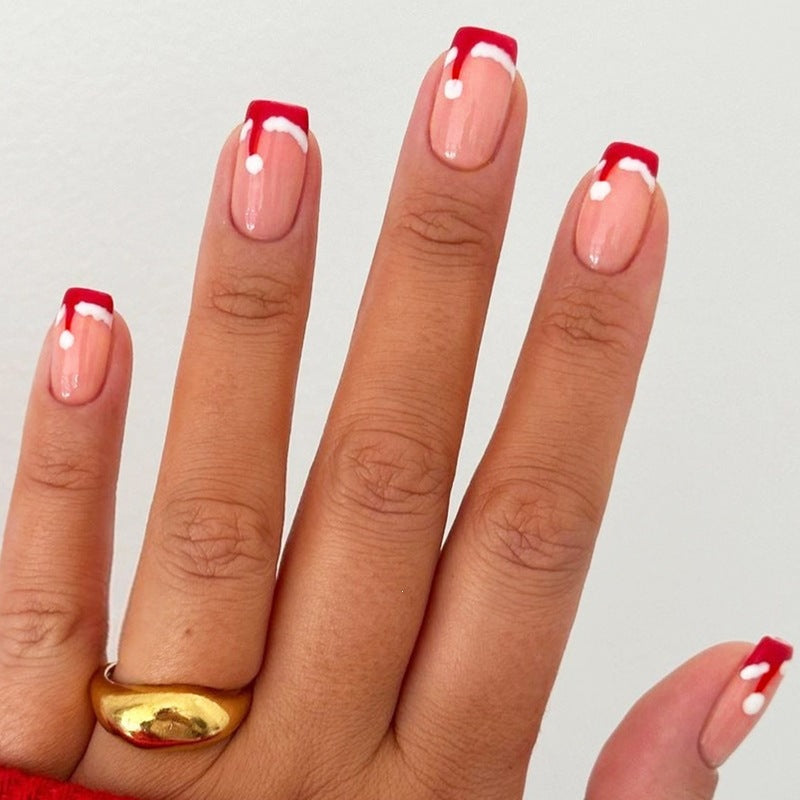 Artificial nail set with festive winter theme Stornfield