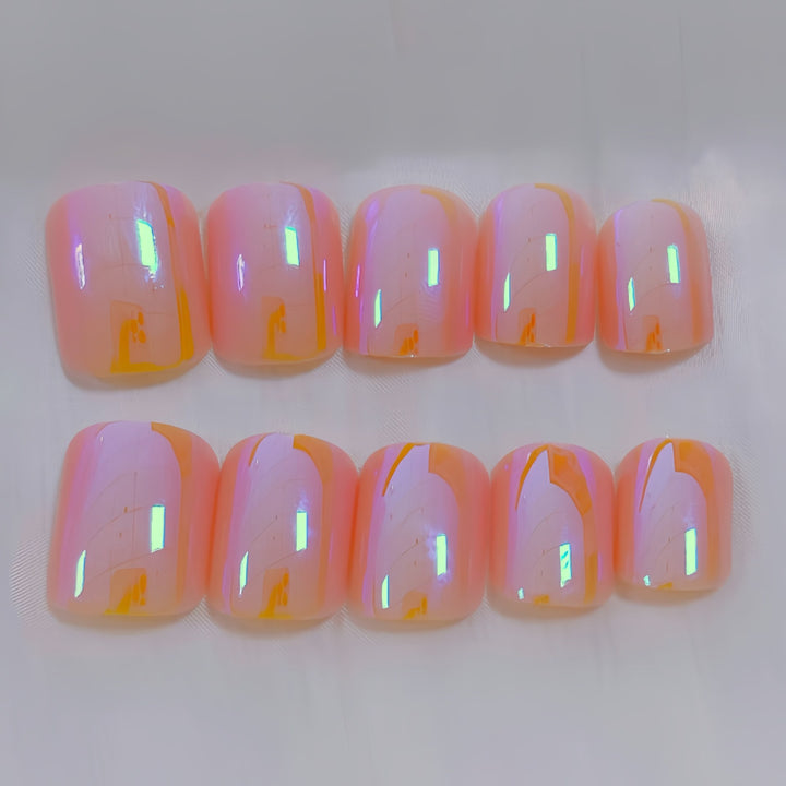 Iridescent Glossy Nail Tips Stornfield