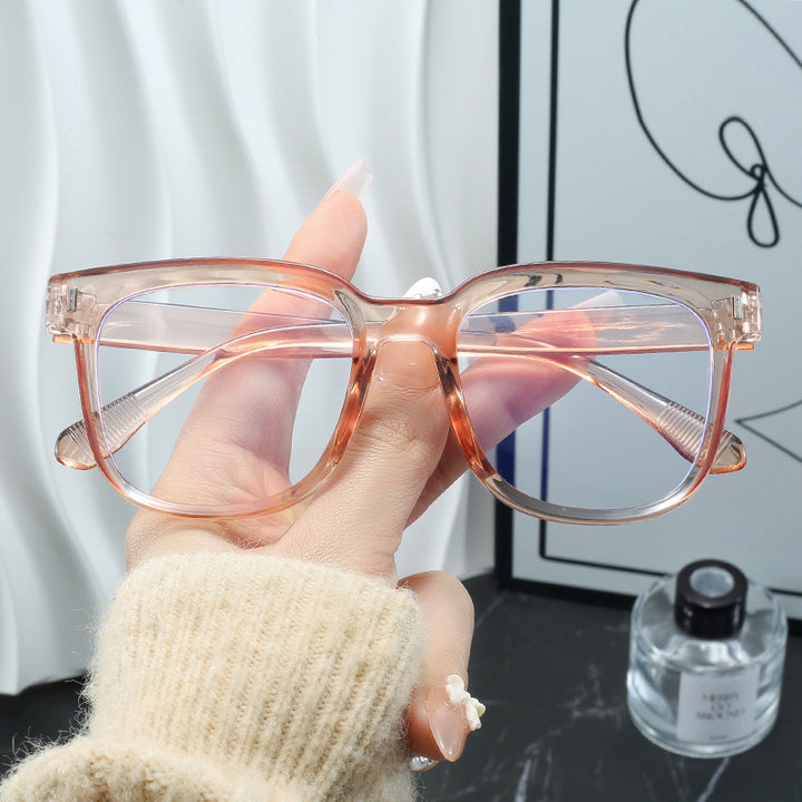Women's fashionable rectangular glasses with blue lenses Stornfield