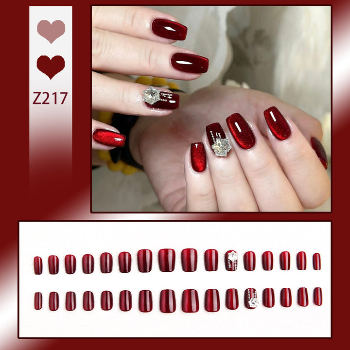 Artificial nail set with sparkling accents and glamorous design Stornfield