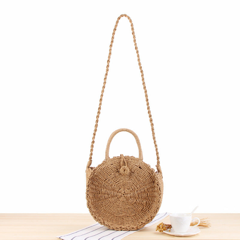 Hand-knotted shoulder bag in round design Stornfield