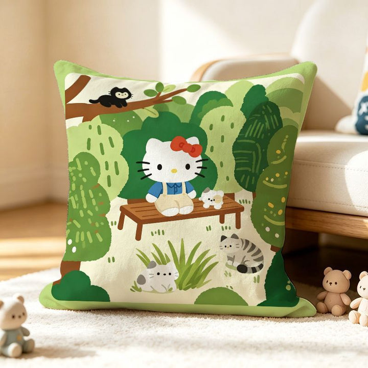 Cute Cartoon-Themed Decorative Throw Pillow