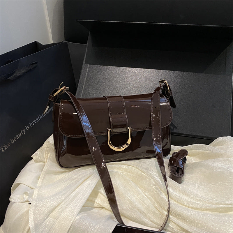 Elegant Patent Leather Shoulder Bag