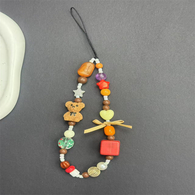 Playful Beaded Charm Phone Lanyard Stornfield 1790136000