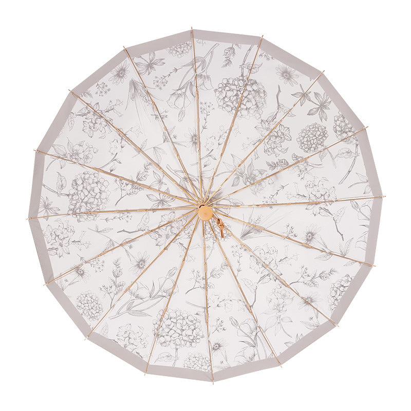 Ladies elegant automatic umbrella with ergonomic wooden handle and sturdy construction Stornfield