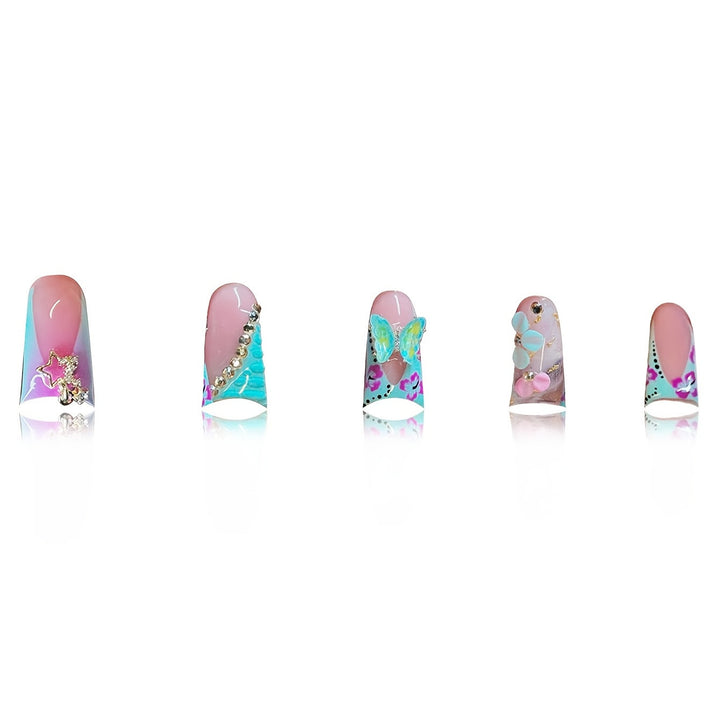 Artistic 3D Floral Press-On Nail Art Stornfield