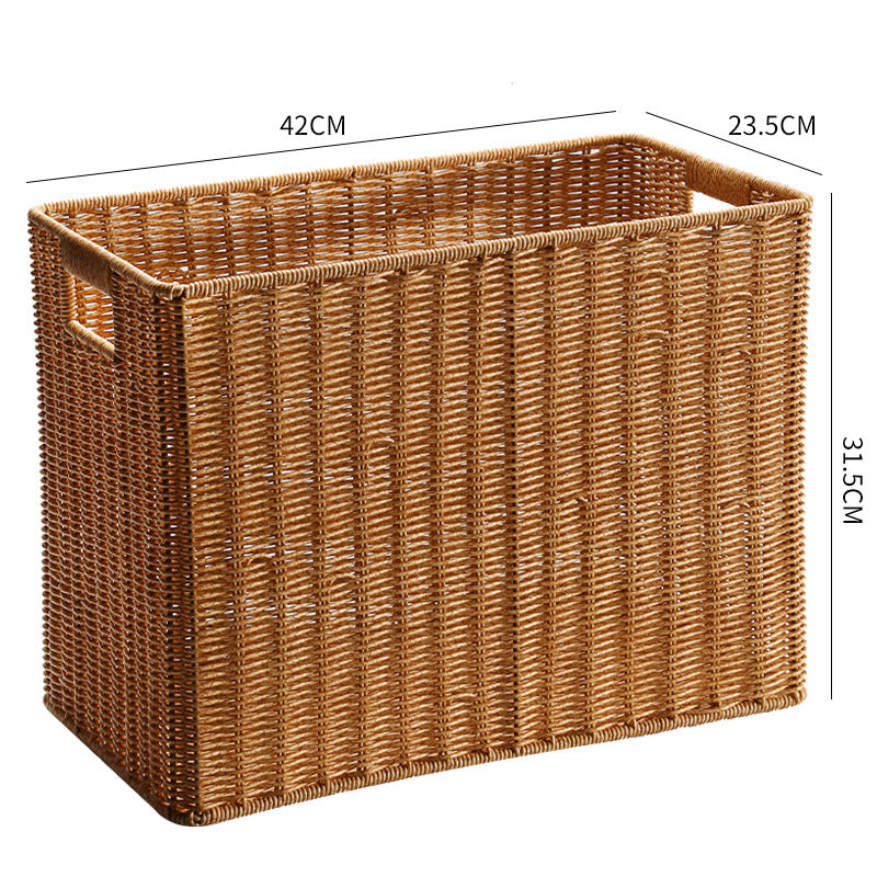 Rectangular Woven Storage Bin with Handles Stornfield