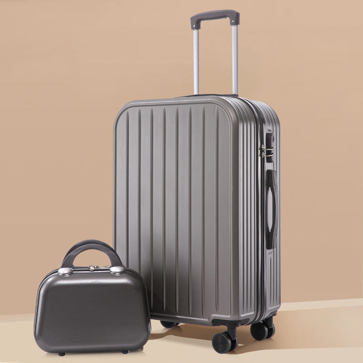 lightweight ABS hardshell spinner suitcase with telescopic handle and matching cosmetic case Stornfield