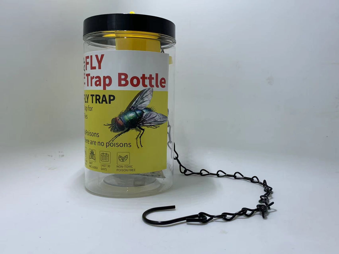 Reusable Hanging fly trap bottle with non-toxic bait dispenser Stornfield