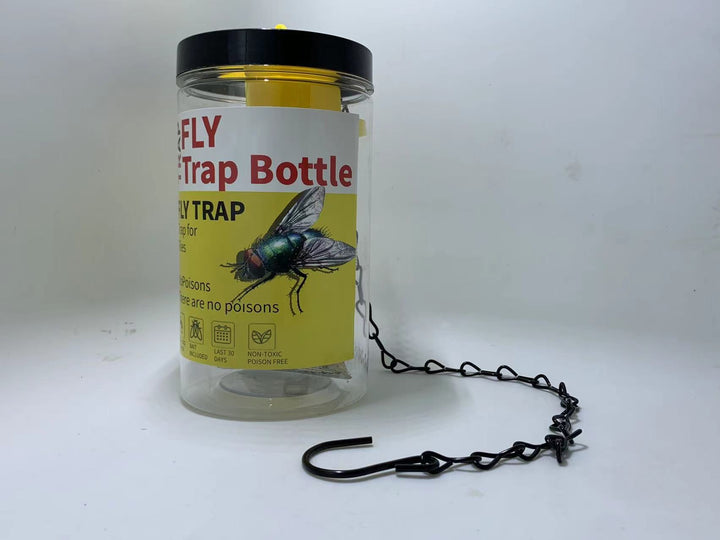 Reusable Hanging fly trap bottle with non-toxic bait dispenser Stornfield
