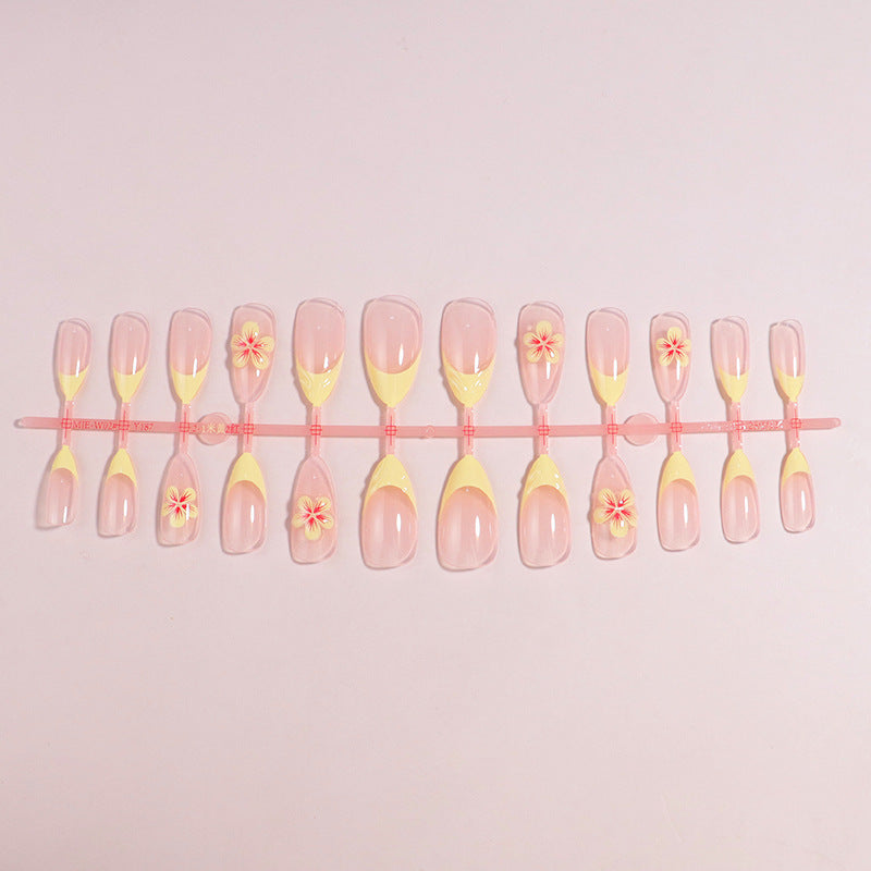 Floral Accent Press-On Nail Set Stornfield