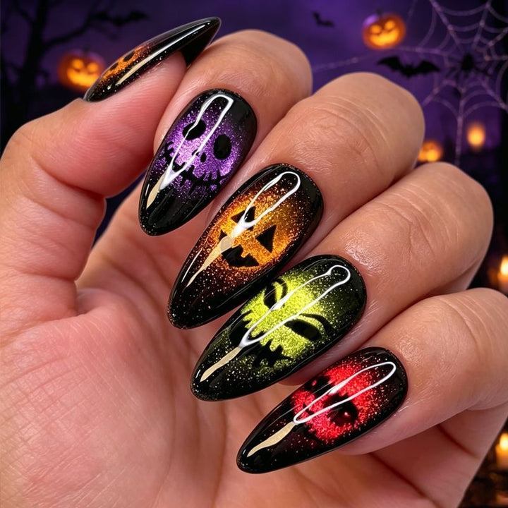 Halloween-Themed Press-On Nail Art Set Stornfield