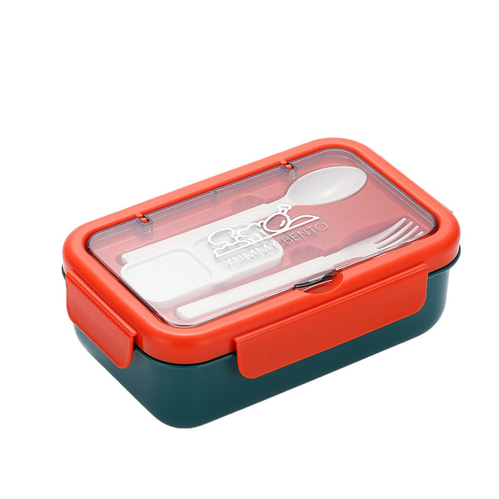 Stylish Multi-Compartment Bento Lunch Box with Integrated Cutlery