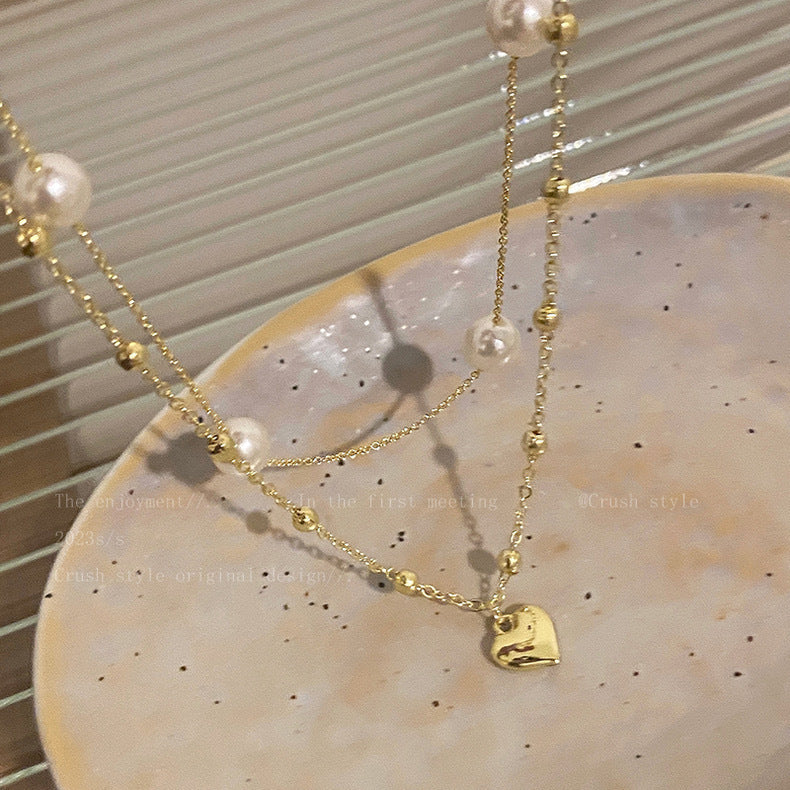 Heart-Embellished Layered Necklace Stornfield