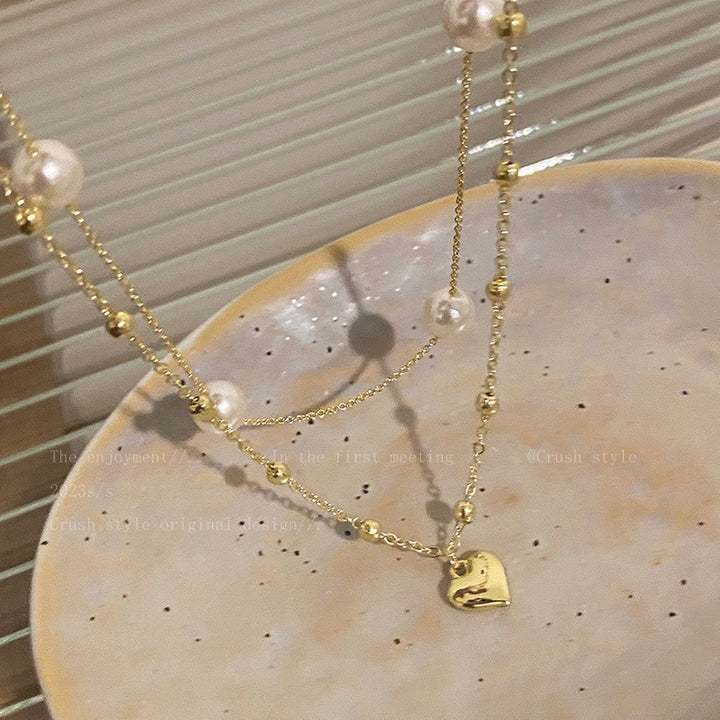 Heart-Embellished Layered Necklace Stornfield