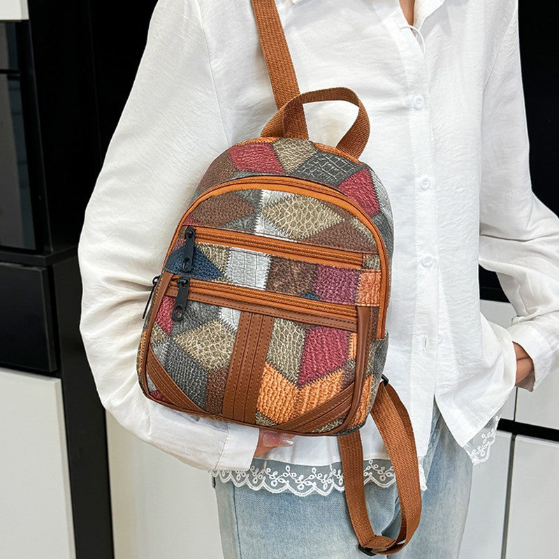Stylish Geometric Patterned Mini Backpack Stornfield