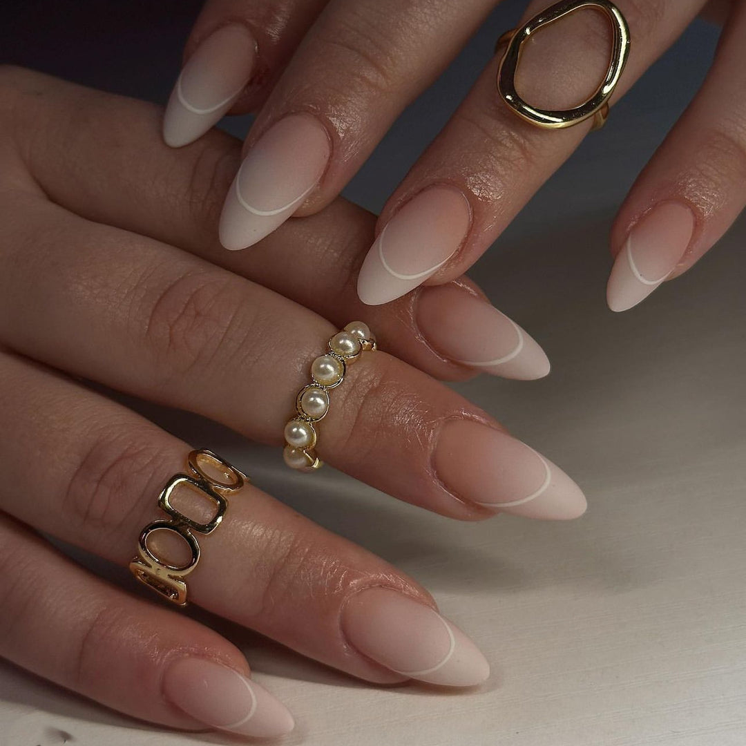 Elegant Gel Nails with Matte Finish Stornfield