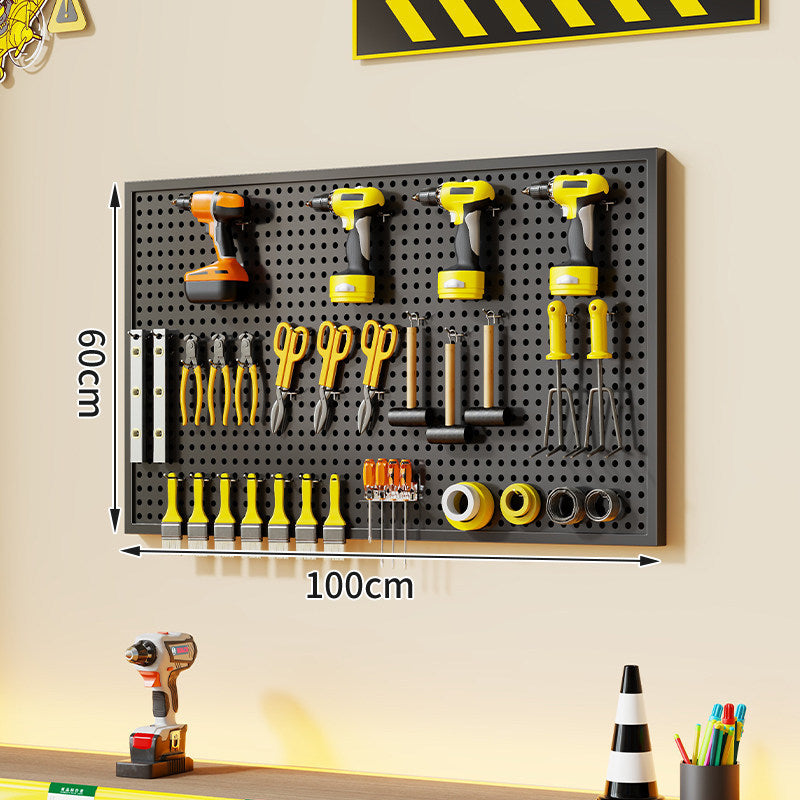 Large Rectangle Wall-Mounted Perforated Metal Pegboard Tool Storage Panel