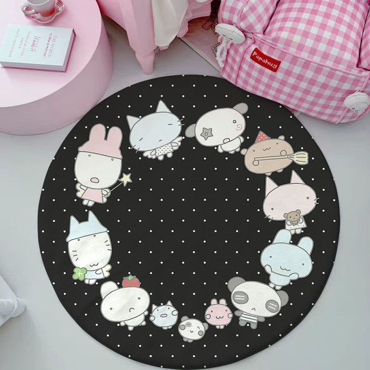 Cute Cartoon Character Printed Area Rug