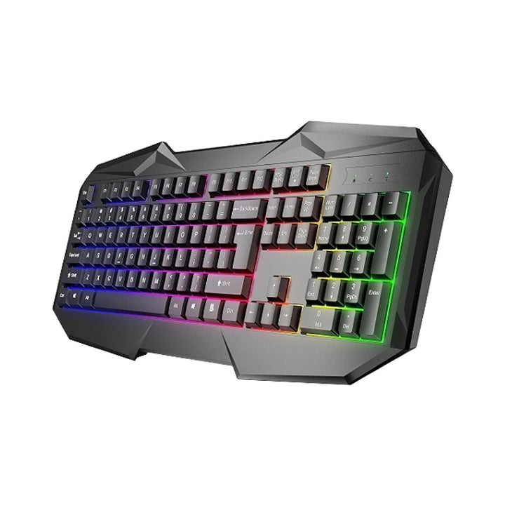 Rgb illuminated gaming keyboard with ergonomic design Stornfield