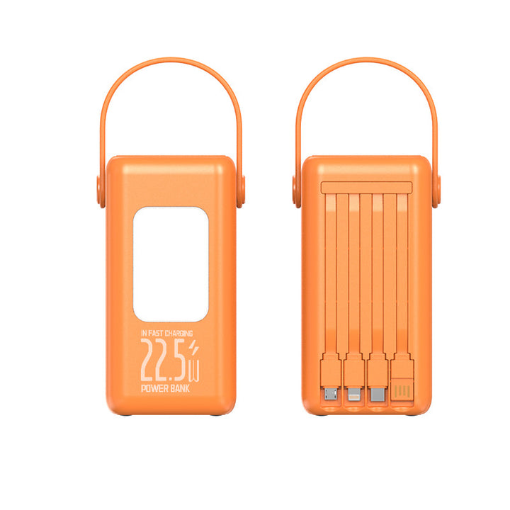 Portable power bank with ergonomic grip and digital charging display Stornfield