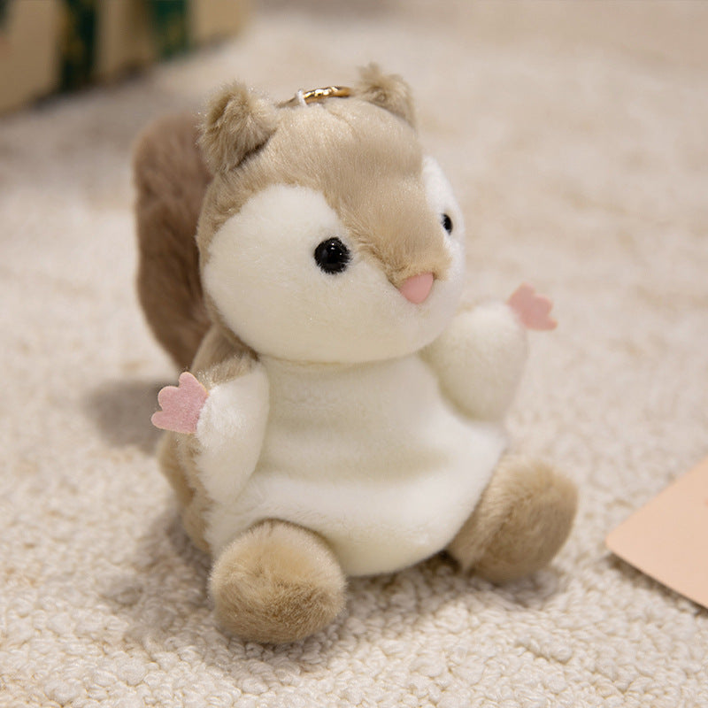 Mini Plush Otter Bag Charm with Metal Key Ring and Ultra-Soft Faux Fur Stornfield