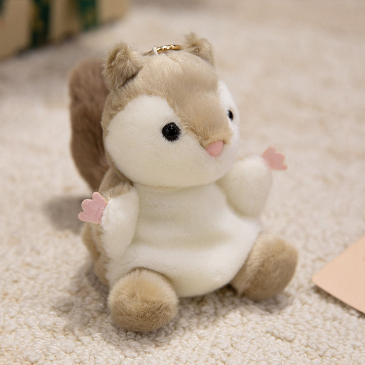 Mini Plush Otter Bag Charm with Metal Key Ring and Ultra-Soft Faux Fur Stornfield