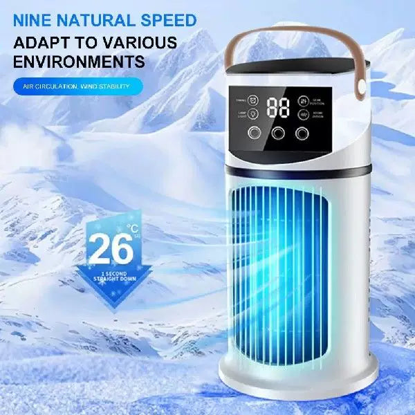 Unisex one size portable tower evaporative air cooler with LED touch display programmable thermostat and ergonomic carrying handle Stornfield